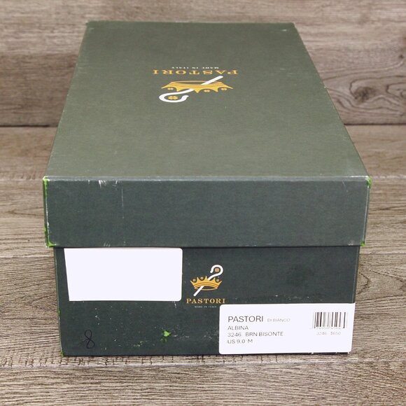 *NIB* $650 Pastori DI BIANCO Italian Derby US 9 M BISON Leather * add $15 Trees